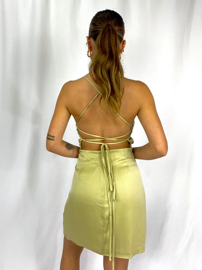 Au Darling Pistachio Mini Dress Clothing