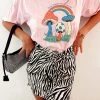 Au Darling Zebra Printed Mini Skirt