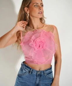 Au Darling Rose Front Pink Top Clothing