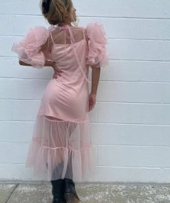 Au Darling Kelly Tulle Midi Dress Clothing