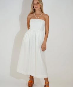 Au Darling Gemma White Strapless Dress Clothing