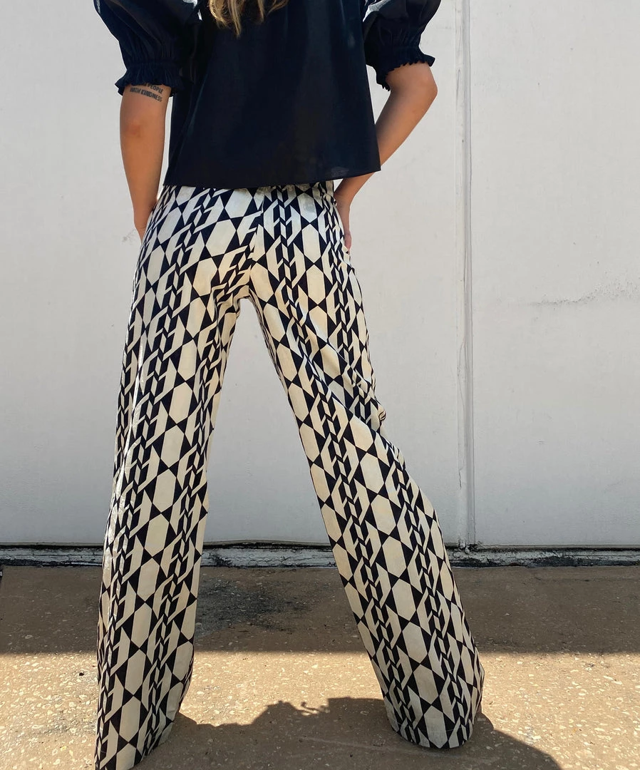 Au Darling Art Deco Print Trousers