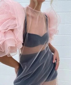 Au Darling Kelly Tulle Midi Dress Clothing