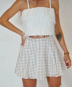 Au Darling Celebrate White Feather Top