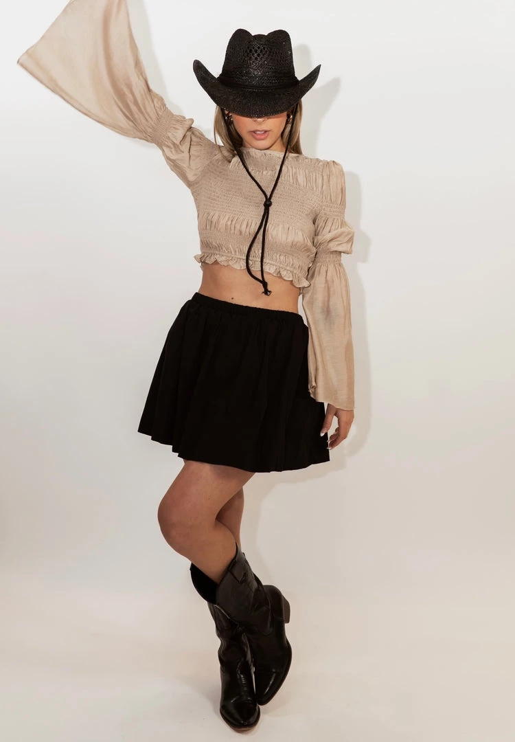 Au Darling Clothing Black Babydoll Mini Skort