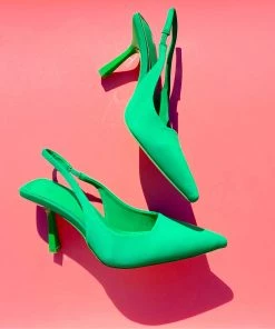 Sho Green Pointed Kitten Heel Accessories