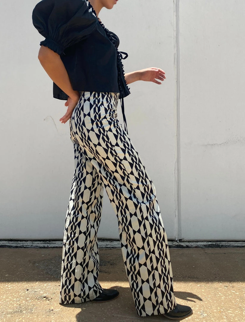 Au Darling Art Deco Print Trousers
