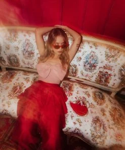 Au Darling Blush Bow Front Top Clothing