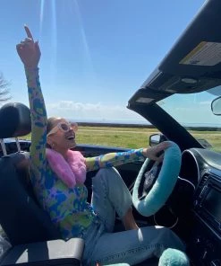 Au Darling Pinky Faux Fur Mesh Top Clothing