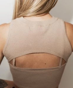 Au Darling Tan Cut Out Tank