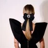 Au Darling New Arrivals Black Rhinestone Bow
