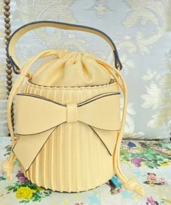 Au Darling Yellow Bow Bucket Bag