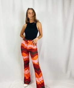 Au Darling Clothing Pink Mod Satin Pants