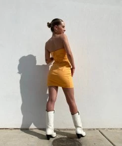 Au Darling Tangerine Tube Dress Clothing