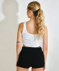 Au Darling Black Festival Knit Mini Short Clothing