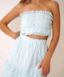 Au Darling French Country Blue Skirt Set Clothing