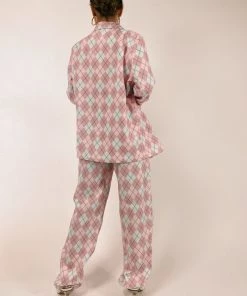 Au Darling Clothing Pretty In Pink Argyle Trousers