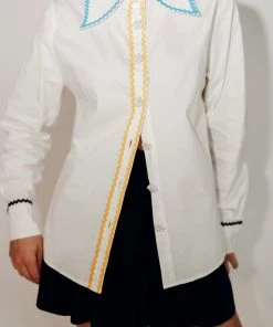 Sister Jane Rainbow Fly Button Down Top