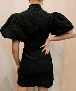 Sister Jane Clothing Black & White Jacquard Mini Dress