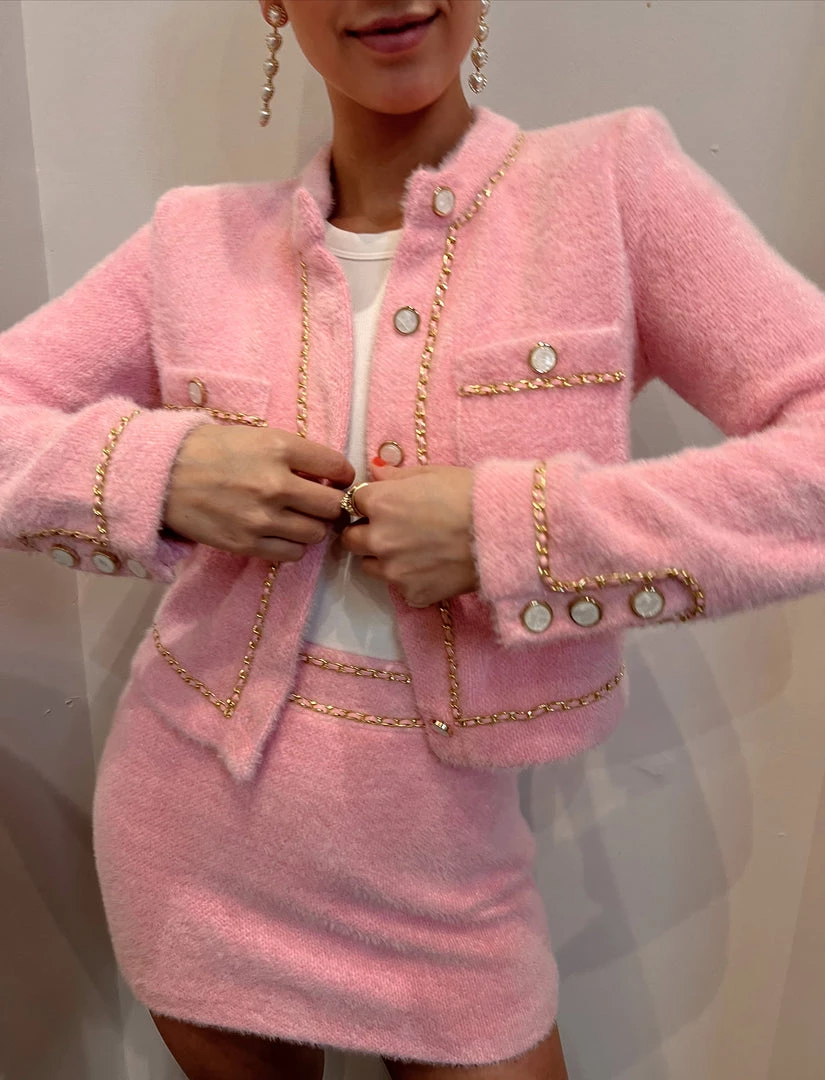 Au Darling Paris Pink Set Skirt Clothing