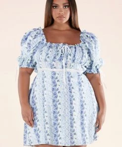 Au Darling Clothing Sophie Blue Babydoll Dress