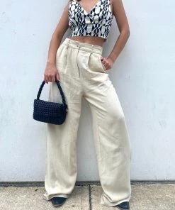 Au Darling Clothing Nancy Natural Linen Pants