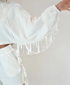 Au Darling White Fringed Lounge Set