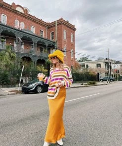 Au Darling Apricot Satin Slip Dress