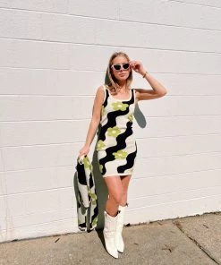 Au Darling Flower Power Knit Dress