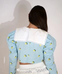 Sister Jane Blue Lemonade Cropped Top
