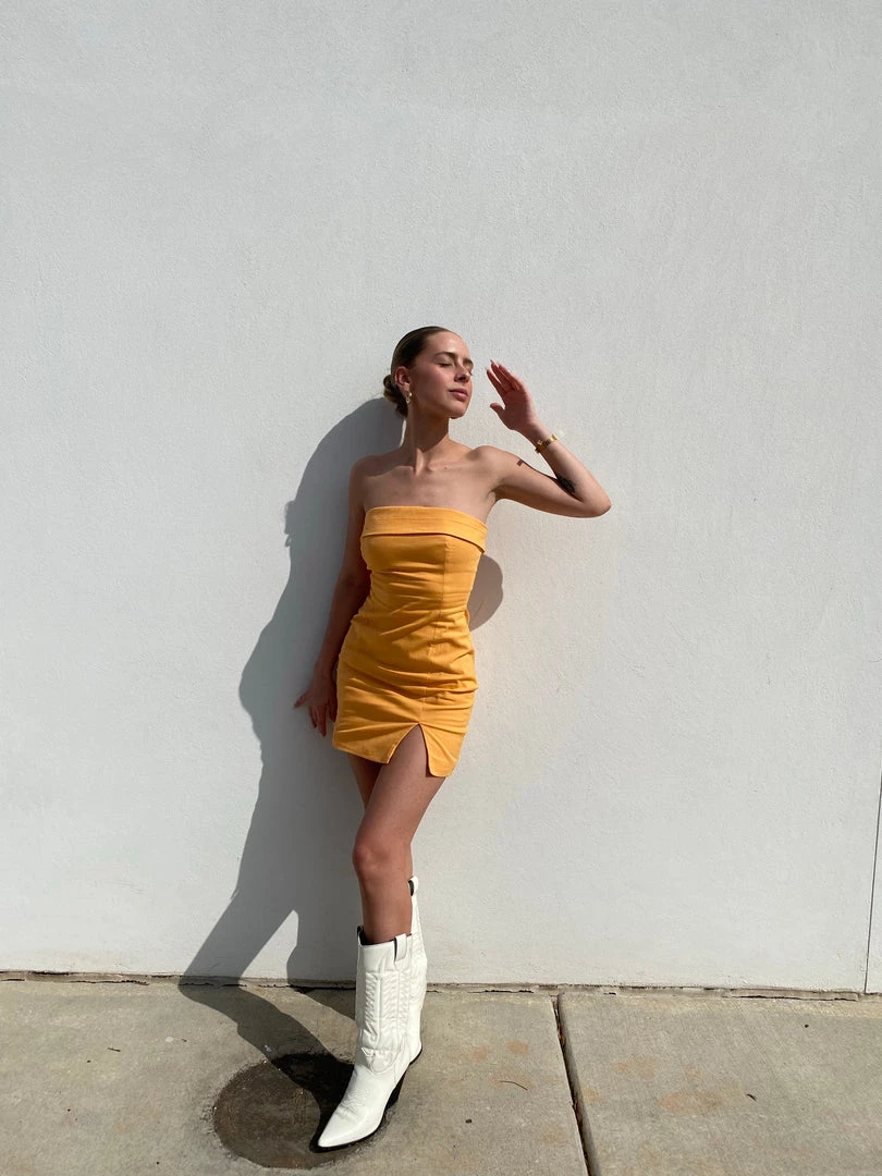 Au Darling Tangerine Tube Dress Clothing