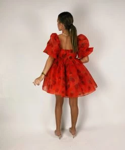 Selkie Clothing Like Strawberries Puff Dress