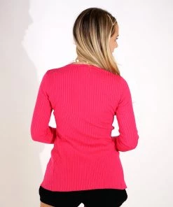 Au Darling Clothing Hot Pink Open Front Cardi