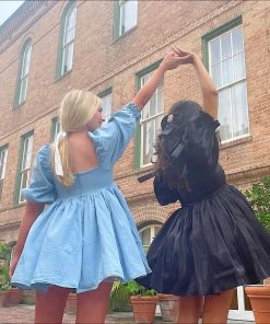 Selkie Clothing The Denim Puff Dress