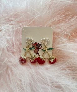 Au Darling New Arrivals Cherry Heart Earrings
