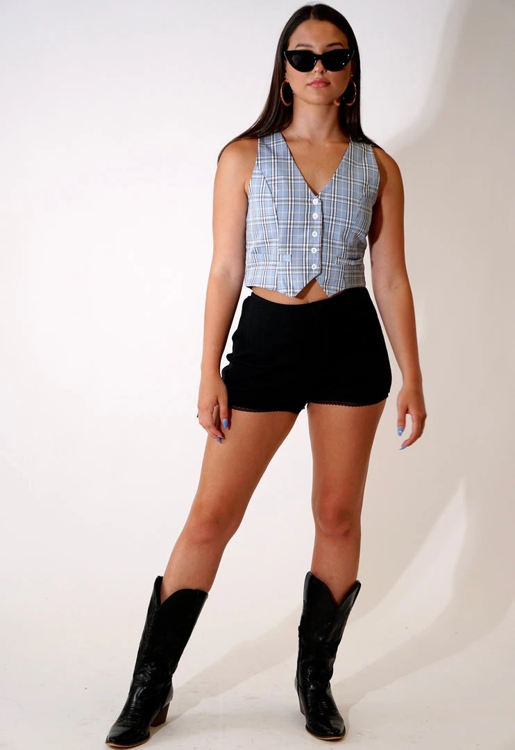 Au Darling Clothing Black Pointelle Shorts