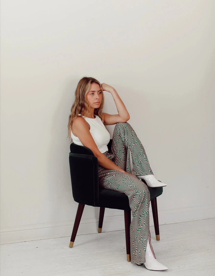 Au Darling Clothing Green Psychedelic Pants