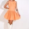 Au Darling Clothing Apricot Mini Dress