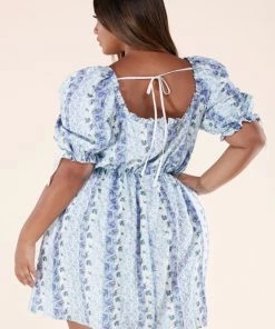 Au Darling Clothing Sophie Blue Babydoll Dress