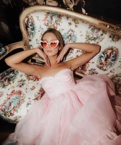 Au Darling Rhinestone Heart Sunglasses