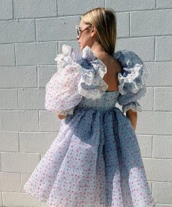 Selkie Clothing The Chateau Rose Sugarfrill Dress