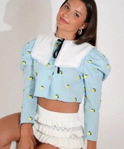 Sister Jane Blue Lemonade Cropped Top