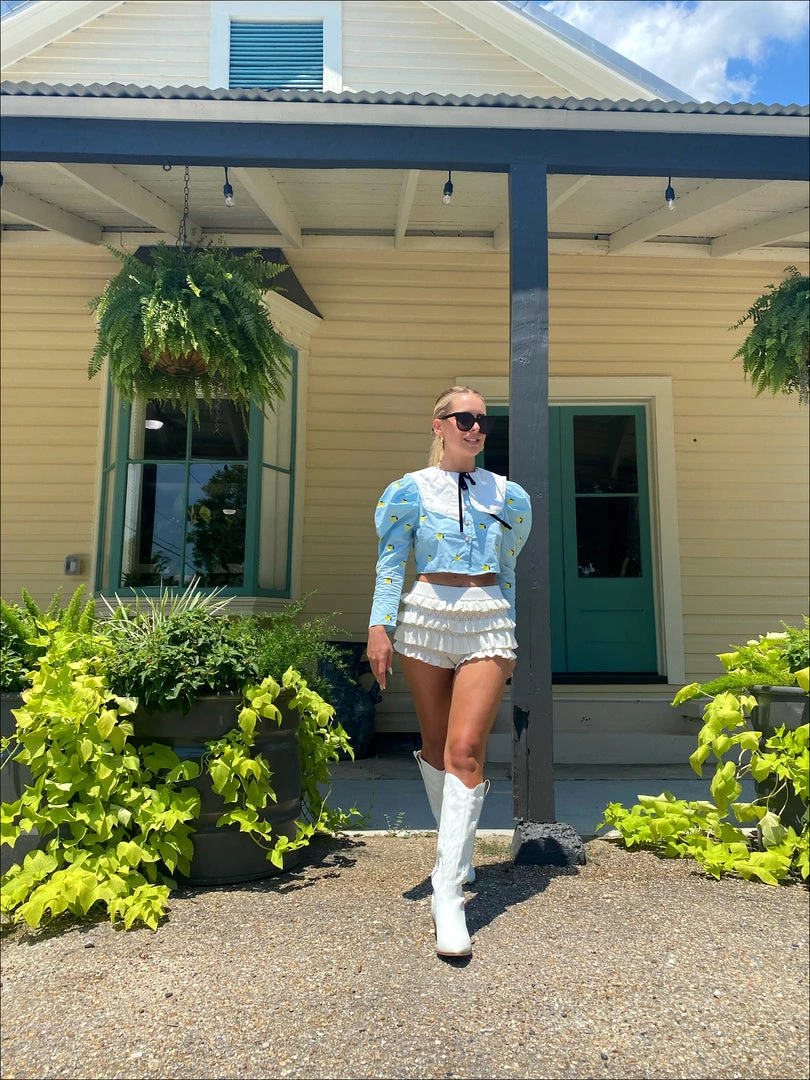 Au Darling Klein White Ruffle Bloomers Clothing