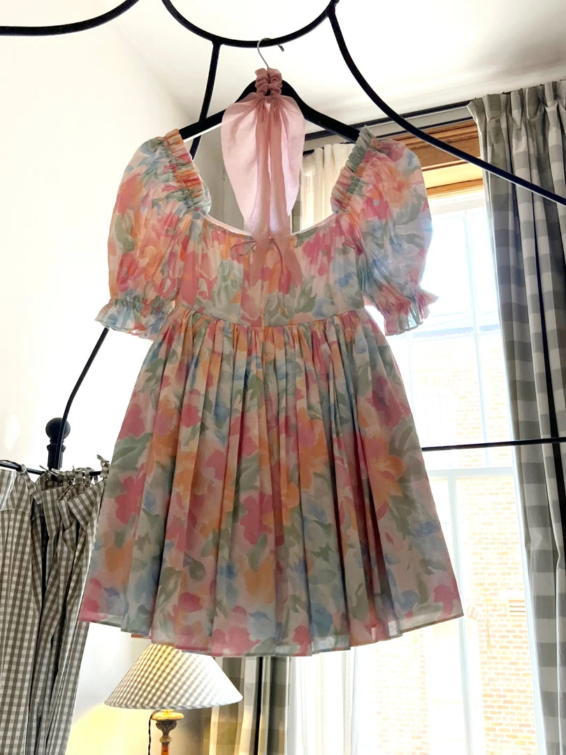 Selkie The Beach Day Dress In Grapefruit Floral Clothing
