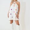 Au Darling White Sequin Star Dress Clothing