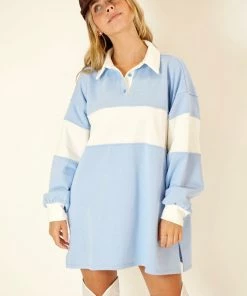 Au Darling Clothing Gigi Blue Polo Dress