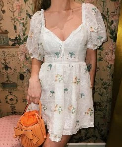 For Love And Lemons Clothing Yolanda Puff Sleeve Mini Dress