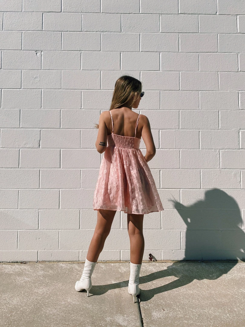 Au Darling Pink Love Babydoll Dress Clothing