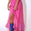 Au Darling Mia Pink Maxi Skirt Clothing