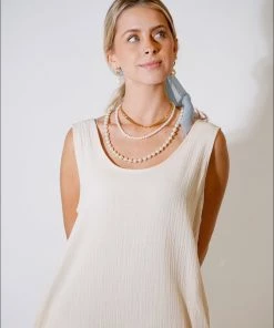 Au Darling The Hailey Tan Summer Dress